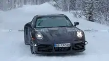 Porsche 911 Non-Turbo Facelift Front View Spy Photo
