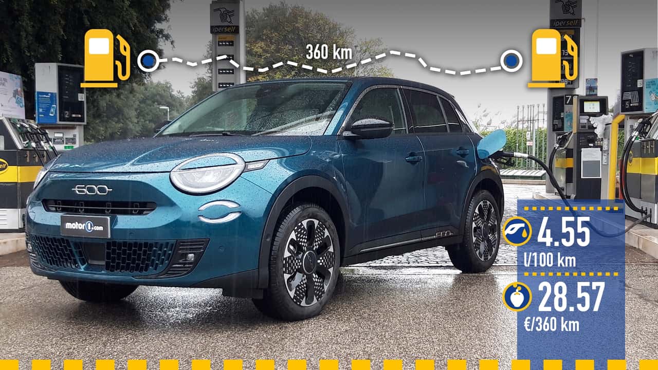 Fiat 600 mild hybrid (2024), la prova consumi