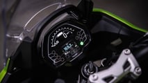 The bike's TFT display now features smartphone connectivity as standard. 