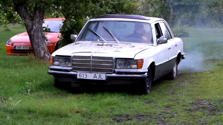 Mercedes-Benz W116 motor diésel viejo
