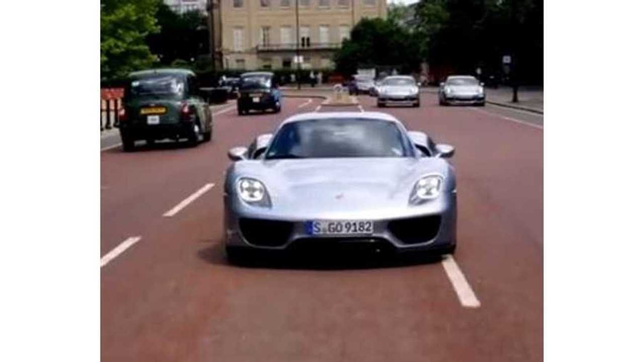 Porsche 918 Spyder Hits The Road In London Video Insideevs Photos Porsche 918 Spyder Hits The Road In London Video