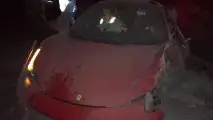 La Ferrari 458 distrutta di Vidal