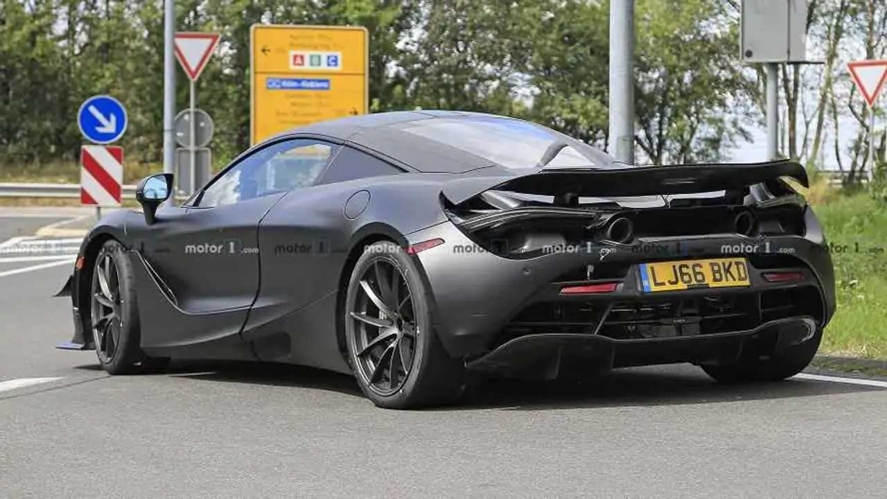 Mclaren 750lt Test Mule Spied Covering Up Its Rear At The Ring