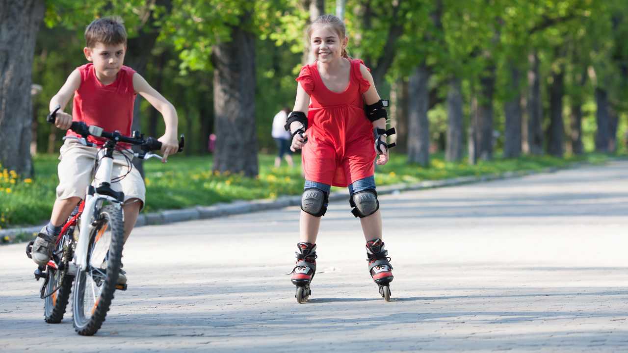 Children playing in street with no traffic