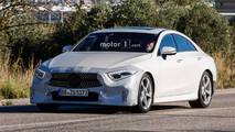 2018 Mercedes CLS with minimal camouflage spy photo
