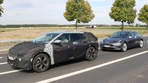 Kia EV Spy Shots anteriori a tre quarti