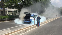 BMW i3 police car fire