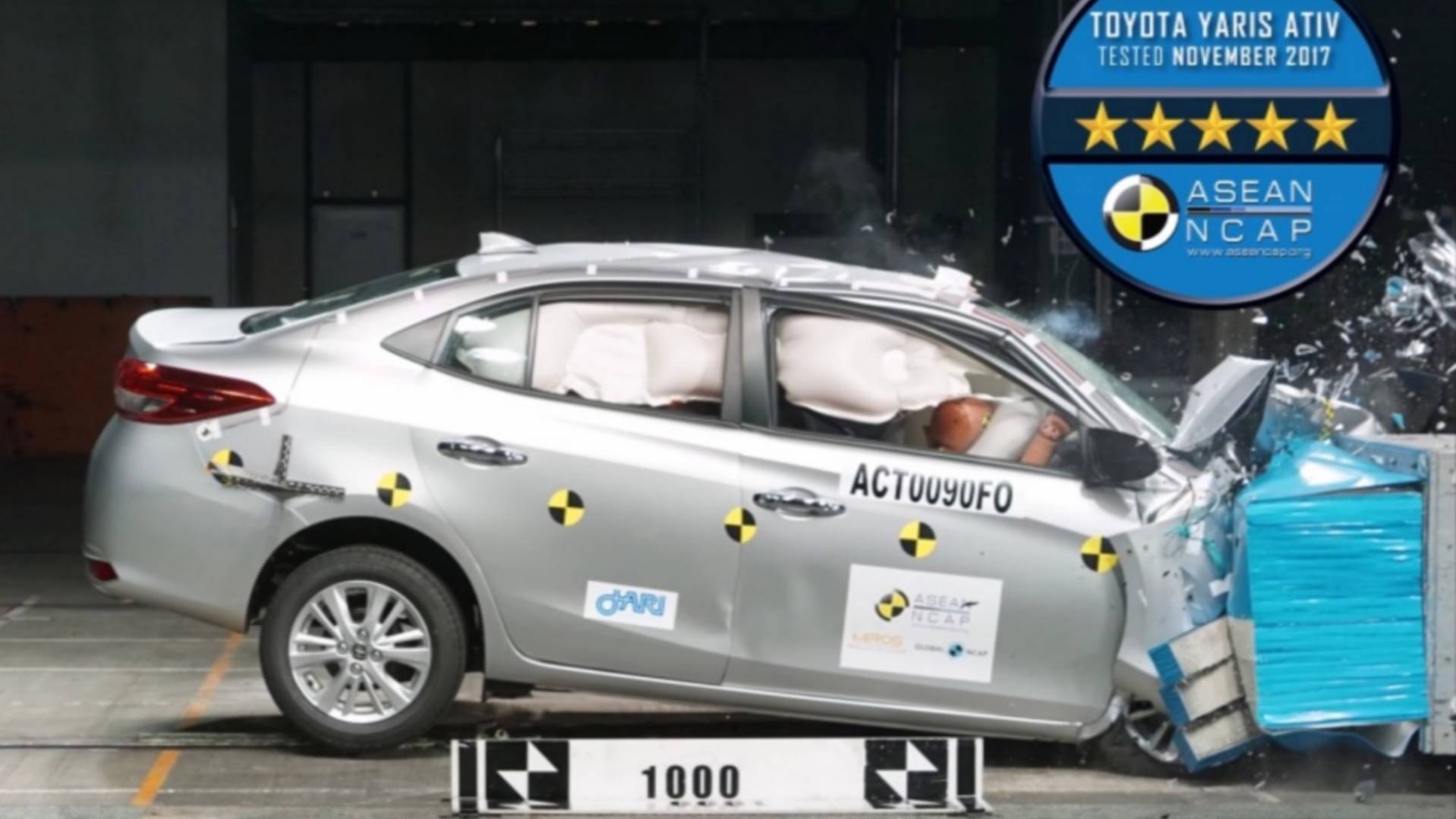 Futuro nacional, Toyota Yaris recebe 5 estrelas em crash test