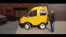 Extrem verkürzter GAZ-Bus aus Russland
