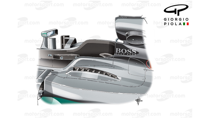 Mercedes W07 top exits, Hungarian GP