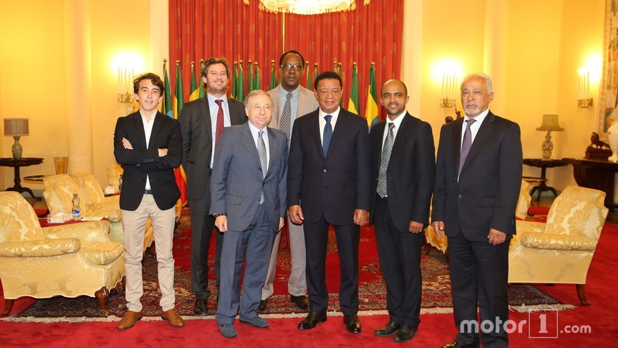 Jean Todt, FIA president with Ethiopian President Mulatu Teshome
