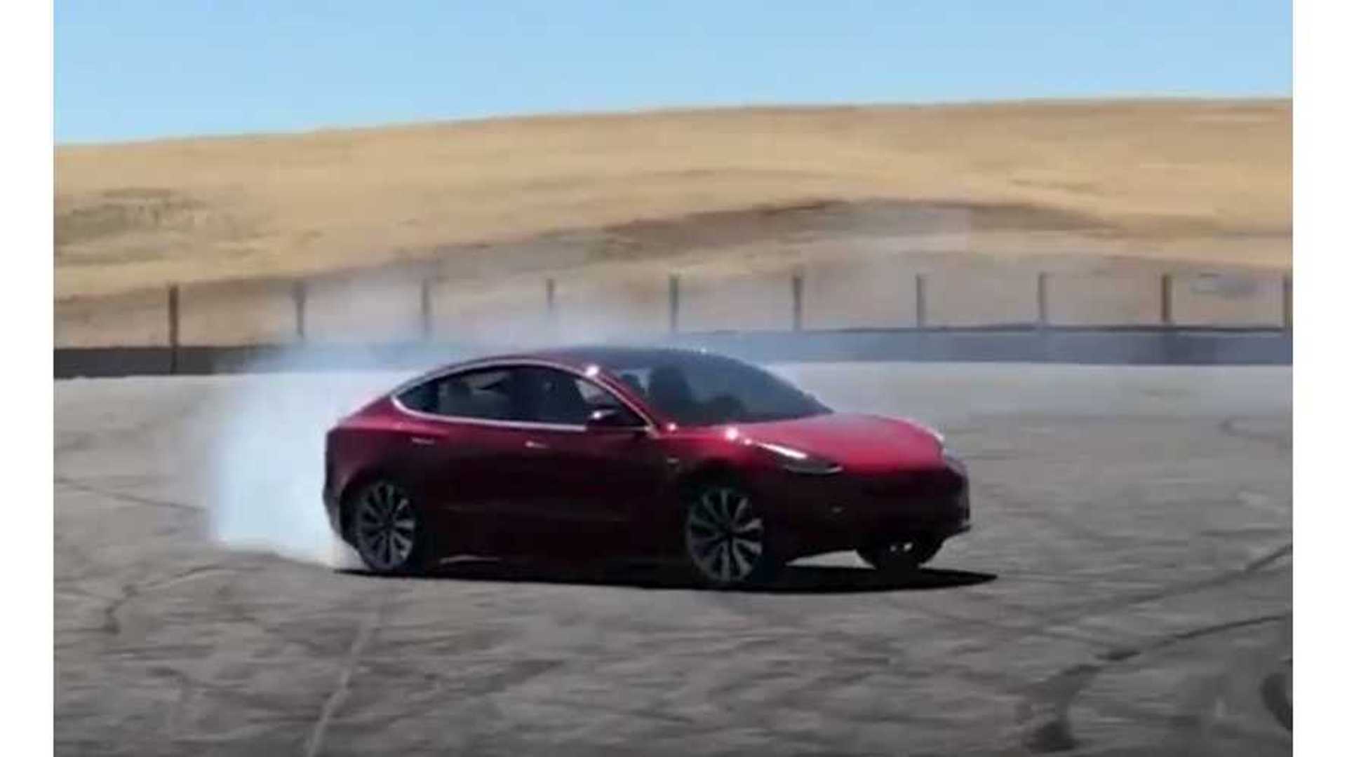 Watch Tesla Model 3 Performance Do Donuts InsideEVs Photos