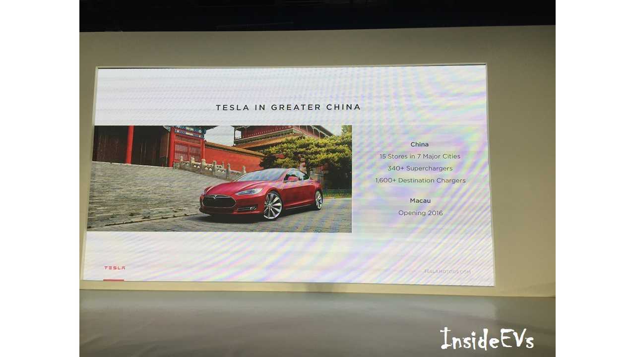Slide showing plans for Greater China during Elon's Keynote