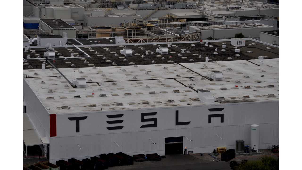 Aerial View Of Tesla Fremont Factory