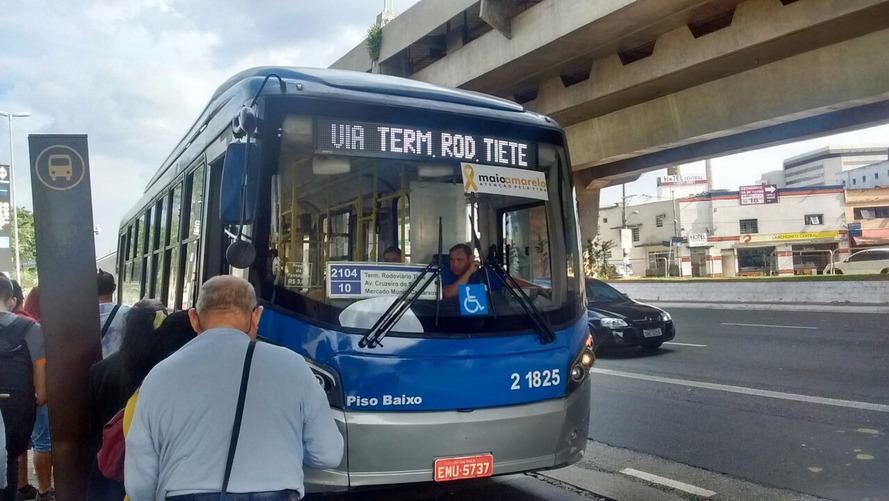 Maio Amarelo nos ônibus de São Paulo