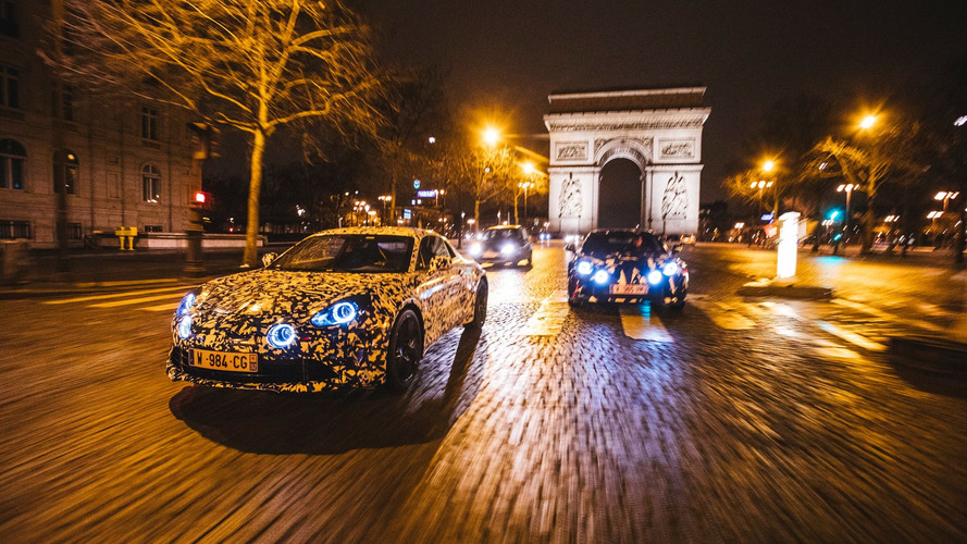 Alpine prototypes Paris night ride