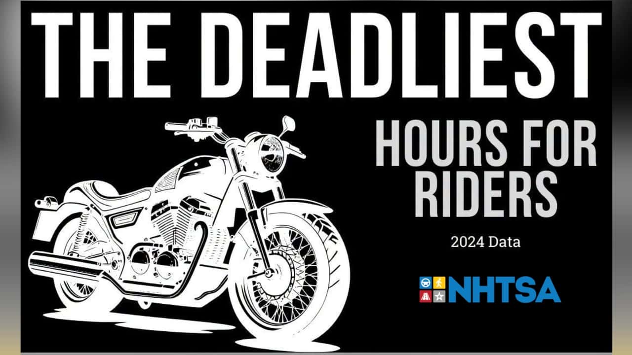 NHTSA Deadliest Hours for Motorcycle Riders 2024