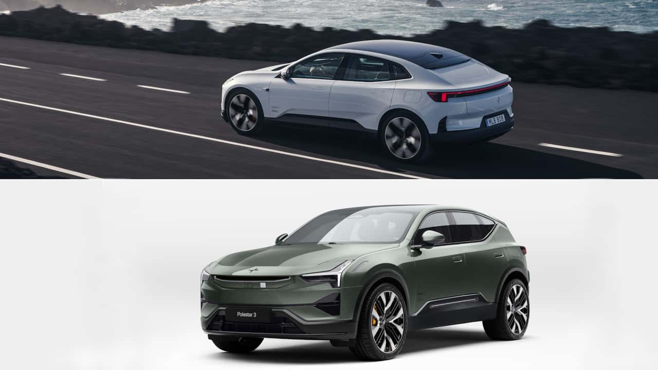 Collage Polestar 4 (oben) und Polestar 3