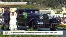 Isotta com placa Mercosul na passarela da premiação de Pebble Beach