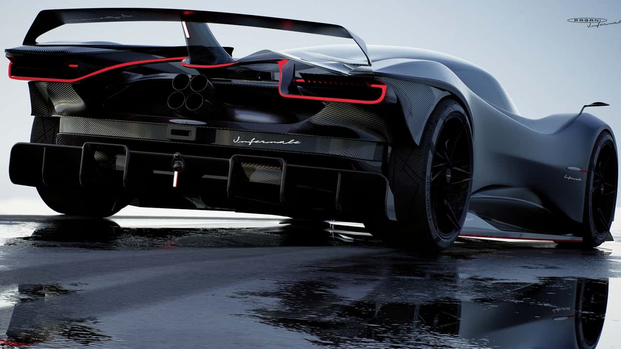 Pagani Infernal concept close-up of bodywork