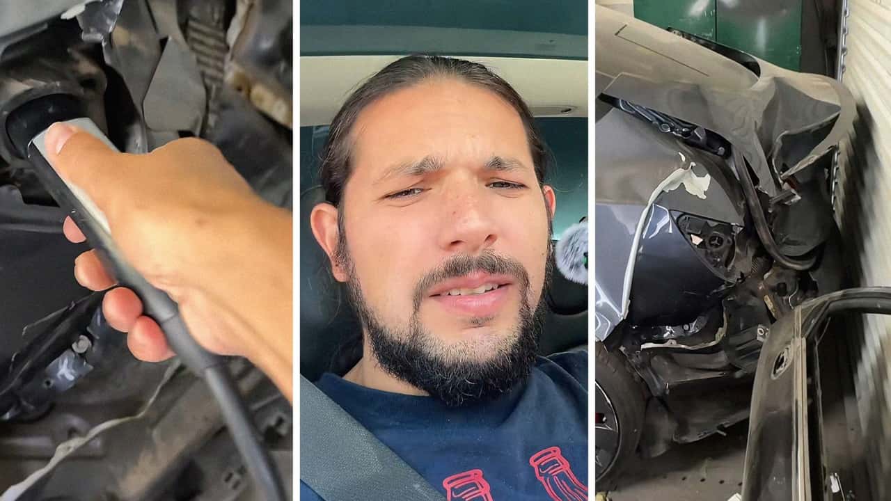 Man Gets Wrecked Tesla In The Shop