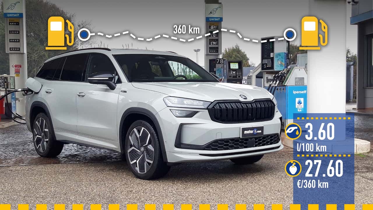 Skoda Kodiaq ibrida plug-in (2026), la prova consumi