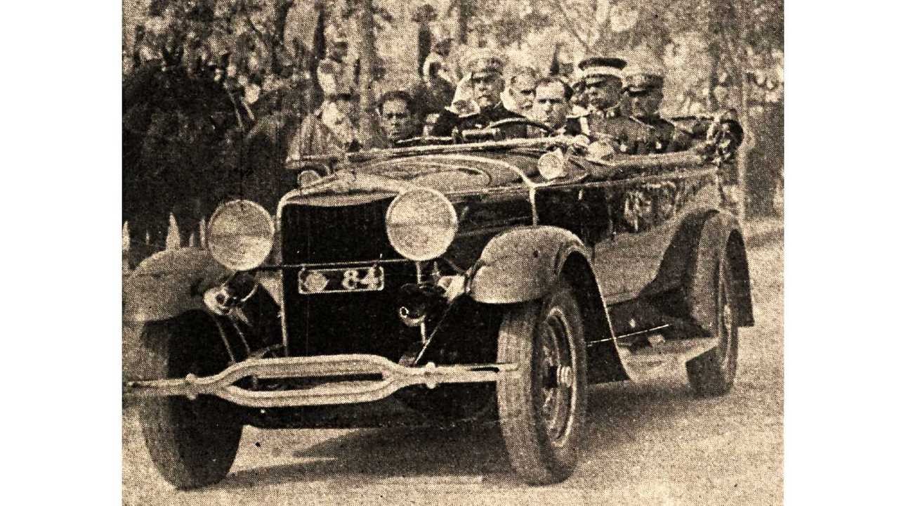 Washington Luís com um novo Lincoln no desfile de 7 Setembro de 1929