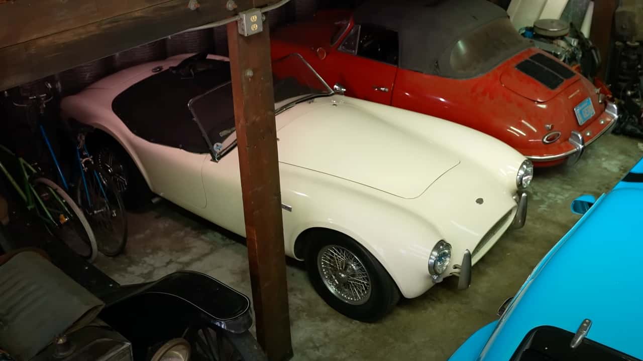 Herbie Hancock's shelby cobra in storage