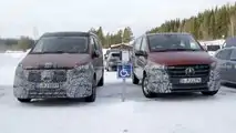 Mercedes V-Class facelift spy photos