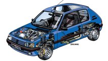 Peugeot 205 GTI 1984, la meccanica