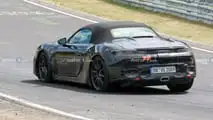 Porsche Boxster EV interior spy photos