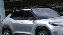 Toyota bZ2X, el render de Motor1.com