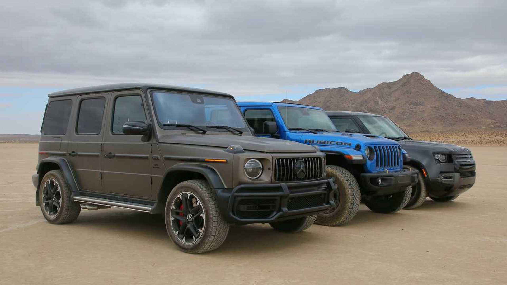 Mercedes-AMG G63 Vs. Land Rover Defender V8 Vs. Jeep Wrangler 392 ...
