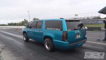 Twin-turbo Cadillac Escalade Drag Car