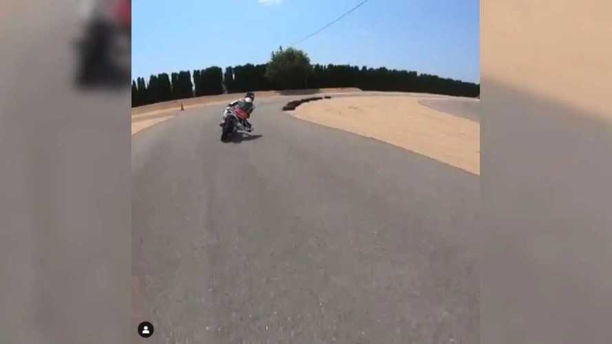 Watch F1 Driver Daniel Ricciardo Tear It Up At The Track On A Minibike