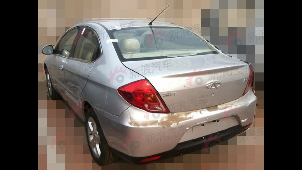 Chery Cielo é visto com novo visual na China