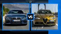 Nuova BMW Serie 4 Coupé vs Alfa Romeo Giulia, sfida di frontali