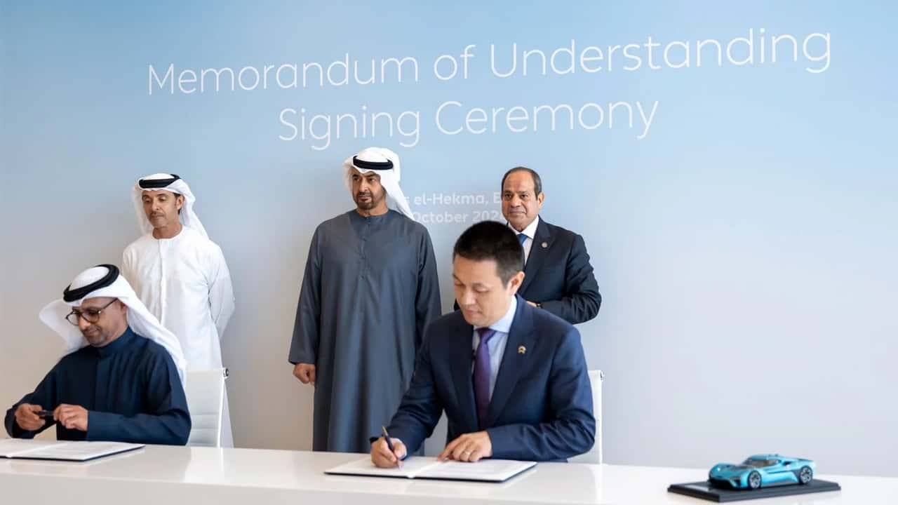 NIO MENA, la firma dell'accordo con il fondo CYVN Holdings