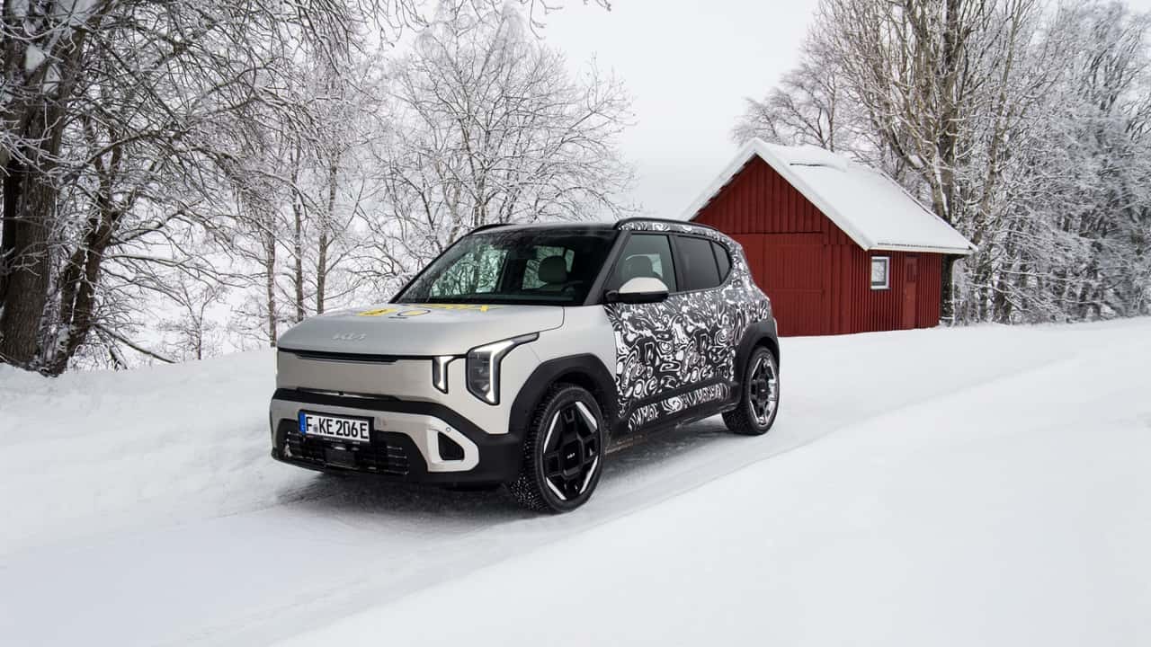 Kia EV2 durante l'El Prix Winter Test