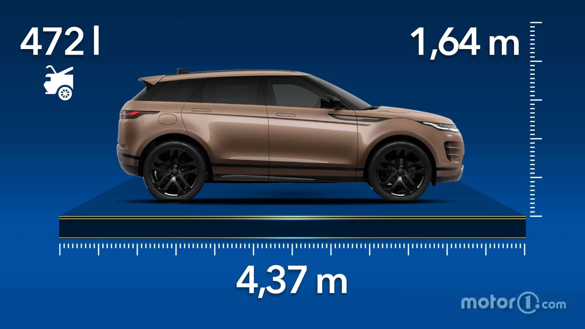 Range Rover Evoque 2024, dimensiones y maletero del restyling