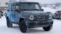Mercedes-Benz EQG als Erlkönig im Winter erwischt
