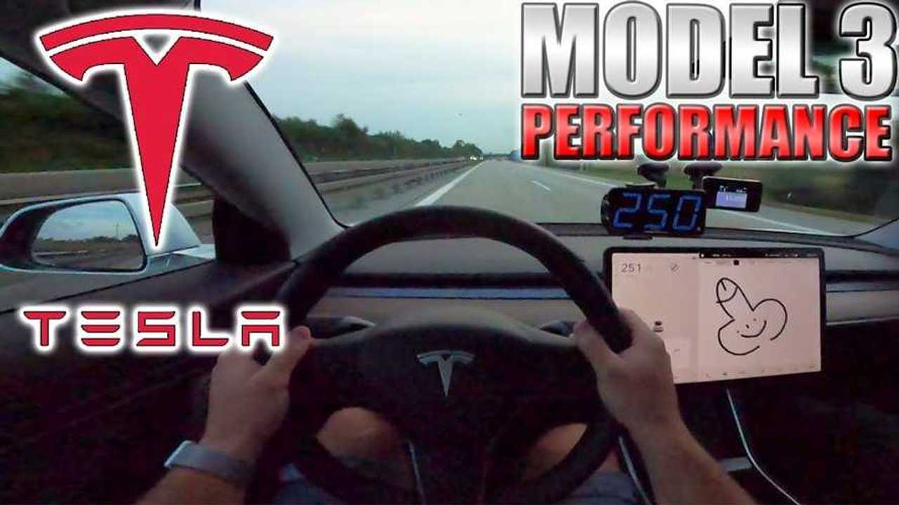 Tesla Model 3 Performance sur autobahn
