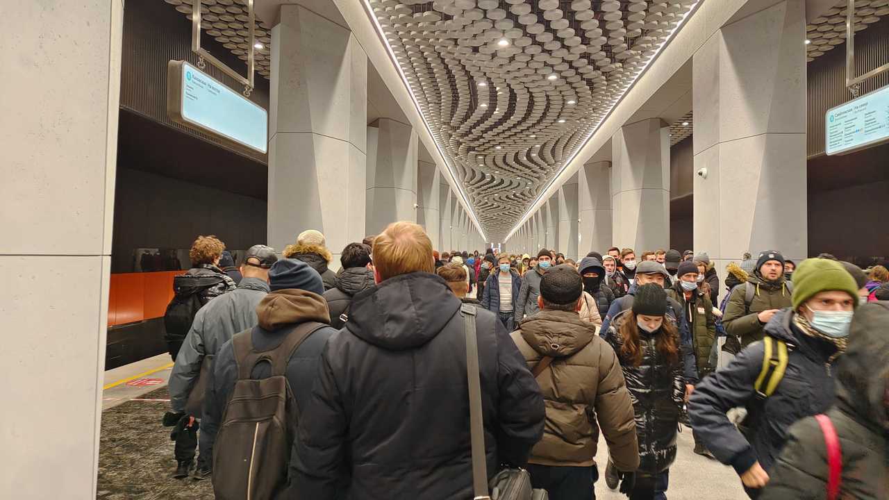 Московский метрополитен, на станции