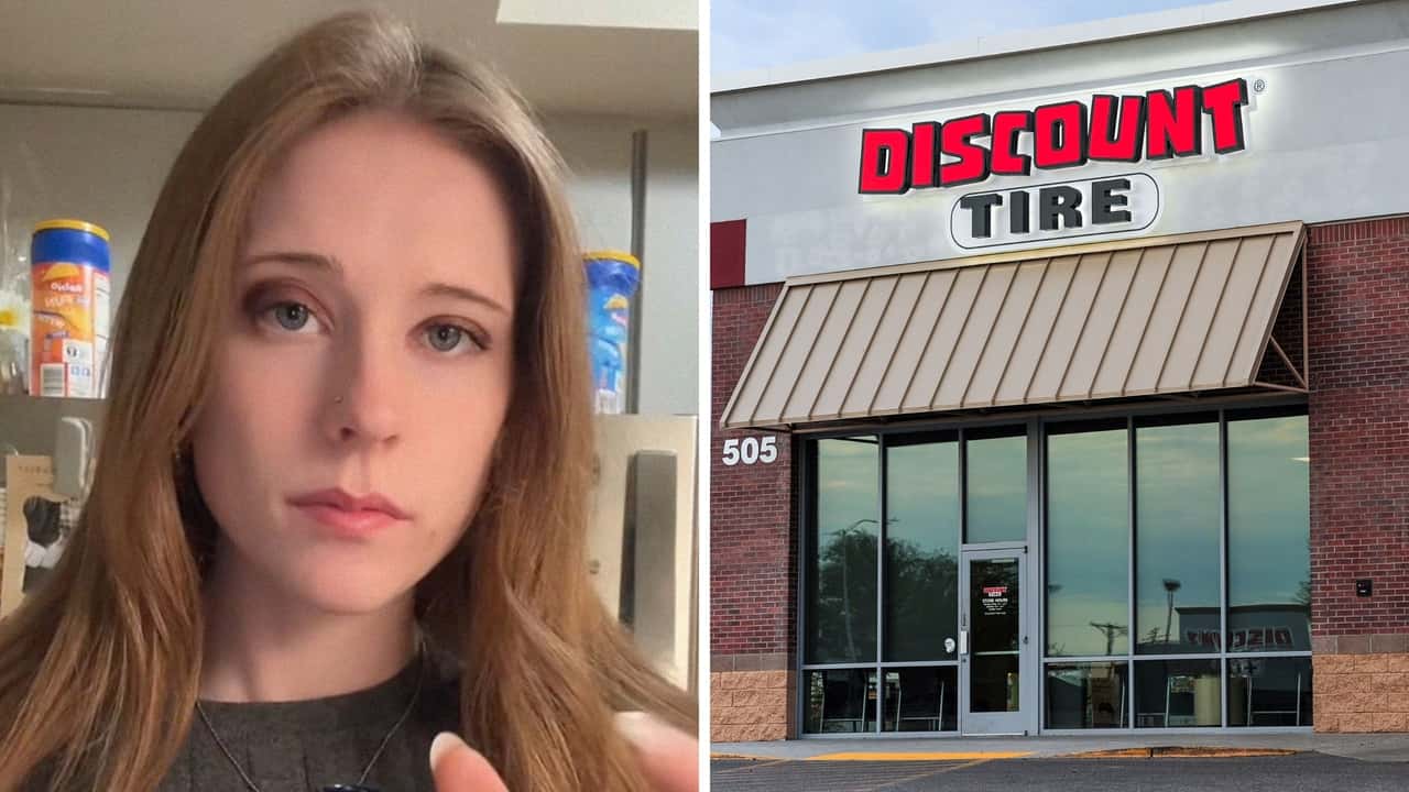 Woman goes to Discount Tire 1