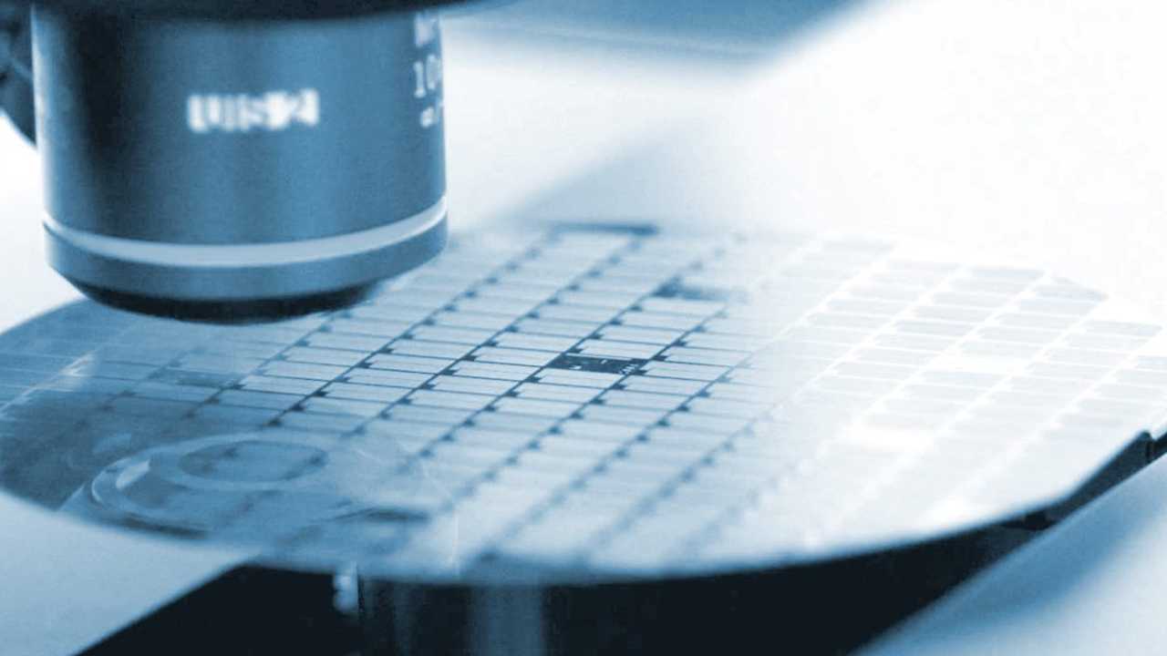 Un wafer della Wolfspeed