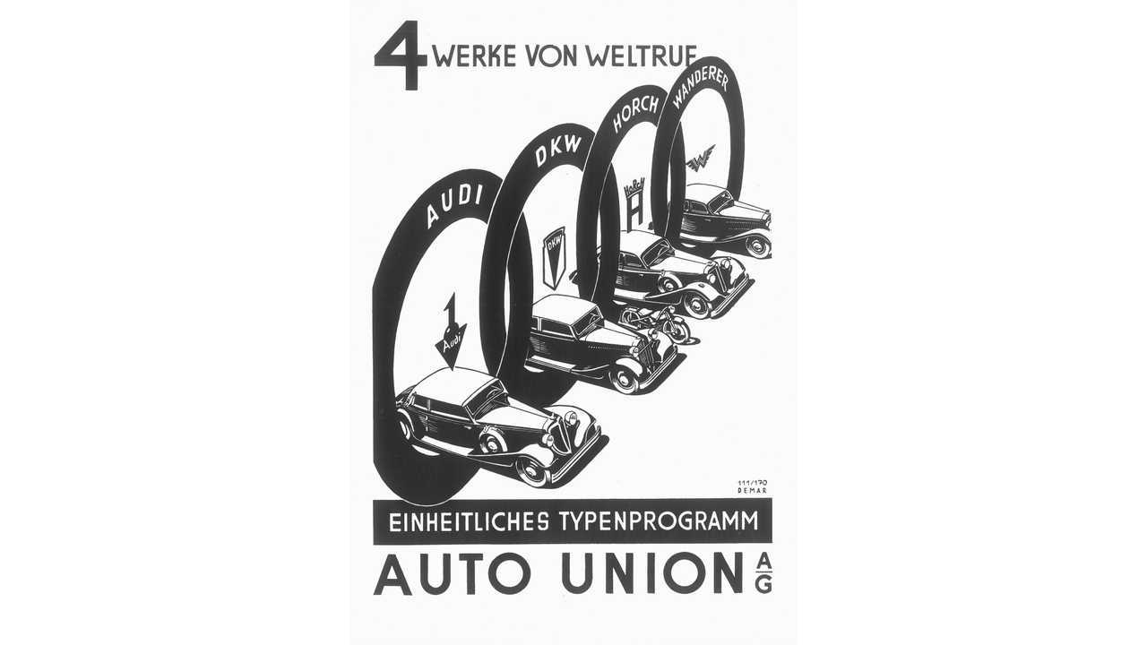 Zeitgenössische Anzeige der am 29. Juni 1932 gegründeten Auto Union AG