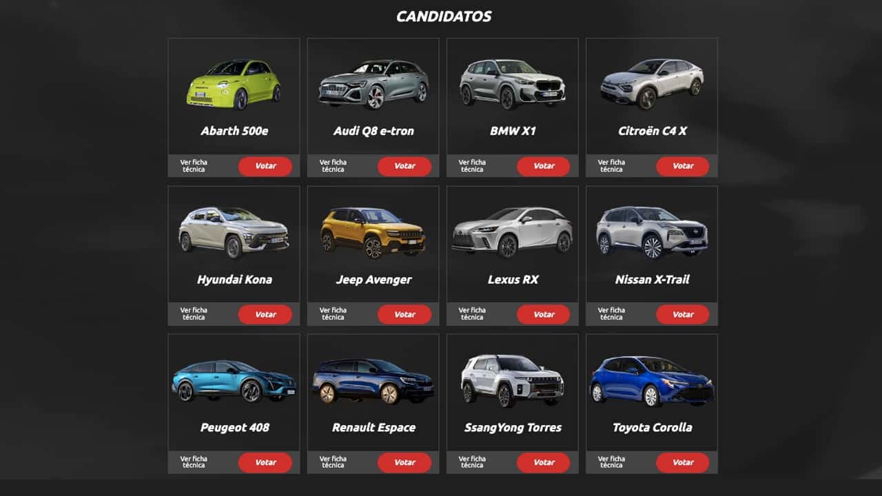 12 candidatos Premio Mejor Coche del Año ABC