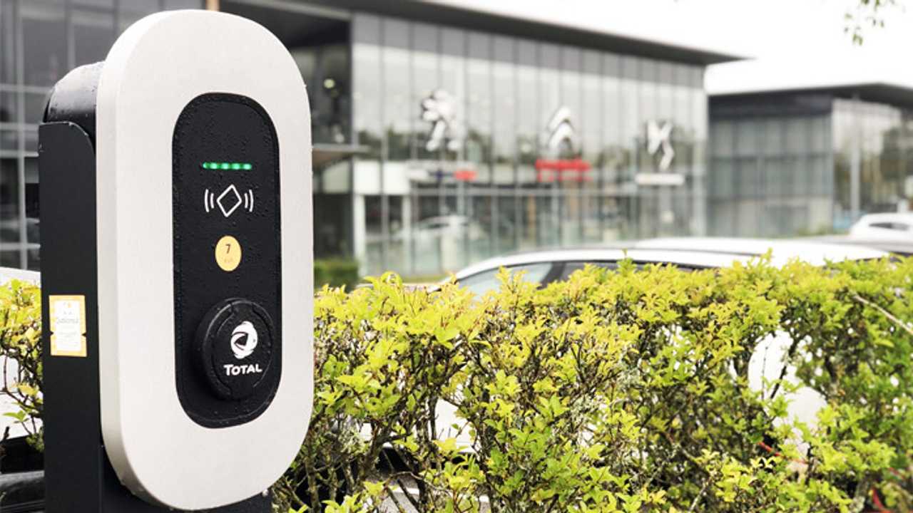 Charging point at PSA site