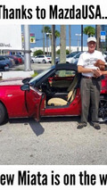 Crashed Mazda Miata MX-5