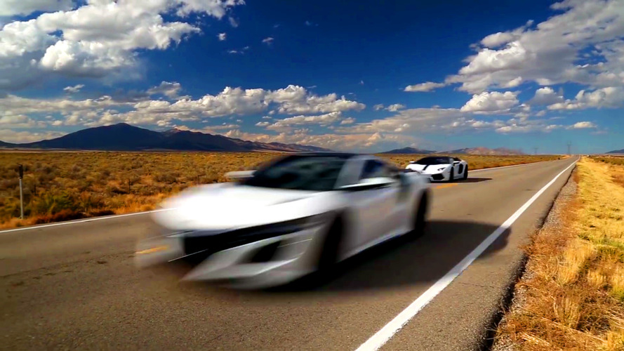 NSX versus Aventador race